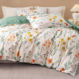 Load image into Gallery viewer, Premium 600TC Cotton Duvet Cover – Elegant Floral, Silky Soft Comfort