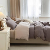 Load image into Gallery viewer, Jersey Knit Duvet Cover Set 100% T-Shirt Cotton