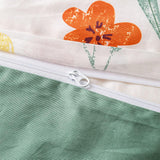 Load image into Gallery viewer, Floral Cotton Duvet Cover Set with Pillow Shams – 3 Pieces