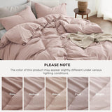 Load image into Gallery viewer, Minimalist Petal Pink  Cotton Duvet Cover with Zipper