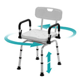 Load image into Gallery viewer, 360° Swivel Shower Chair with Arms &amp; Back