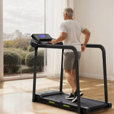 Load image into Gallery viewer, Foldable Walking Treadmill with Long Handrails