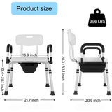 Load image into Gallery viewer, 2-in-1 Shower Chair &amp; Bedside Commode
