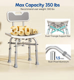 Load image into Gallery viewer, Padded Shower Chair with Backrest