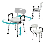 Load image into Gallery viewer, 360° Swivel Shower Chair with Arms &amp; Back