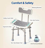 Load image into Gallery viewer, Padded Shower Chair with Backrest