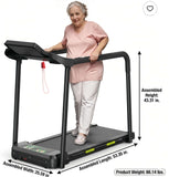 Load image into Gallery viewer, Foldable Walking Treadmill with Long Handrails
