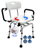 Load image into Gallery viewer, 360° Swivel Shower Chair with Arms &amp; Back