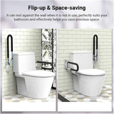 Load image into Gallery viewer, 23.6" Fold-Up Toilet Grab Bar with Padded Grip