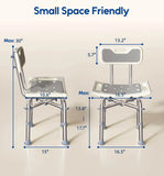 Load image into Gallery viewer, Padded Shower Chair with Backrest