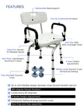 Load image into Gallery viewer, 360° Swivel Shower Chair with Arms &amp; Back