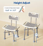 Load image into Gallery viewer, Padded Shower Chair with Backrest