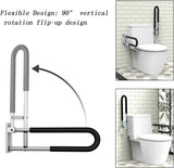 Load image into Gallery viewer, 23.6" Fold-Up Toilet Grab Bar with Padded Grip