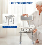 Load image into Gallery viewer, Padded Shower Chair with Backrest