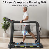Load image into Gallery viewer, Foldable Walking Treadmill with Long Handrails