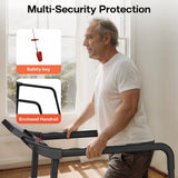 Load image into Gallery viewer, Foldable Walking Treadmill with Long Handrails