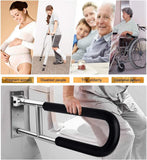 Load image into Gallery viewer, 23.6" Fold-Up Toilet Grab Bar with Padded Grip